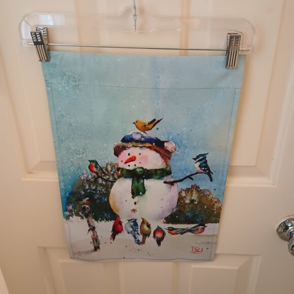 Winter snowman garden flag - Picture 1 of 2